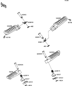 ZX1100 Подножки