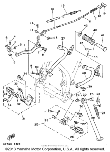XT350U Подножка