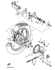 XT600H (33.OKW) Переднее колесо