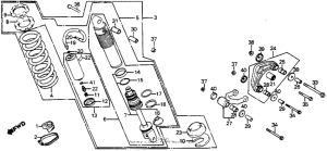 CR125R Rear shock absorber + link 82