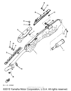 XT250J Выхлопная система