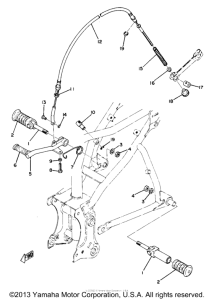 TA125 Footrest-brake pedal