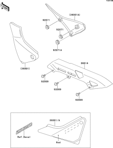 ZR550 Side cover / chain case(zr550-b4)