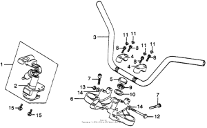GL1000 Handlebar + key set
