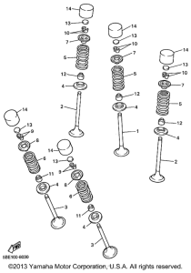 YZ400FL Клапана