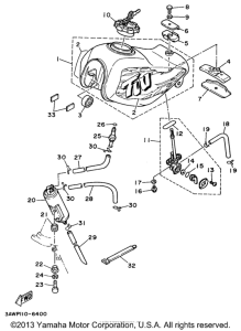 TW200H Топливный бак