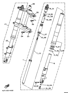 TZ125 Передняя вилка