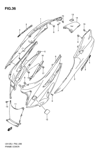 UX125 Обтекатель задний