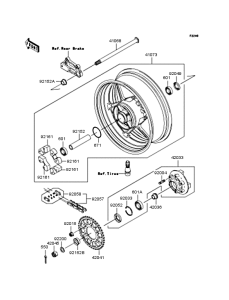 ZX1000 Заднее колесо и цепь