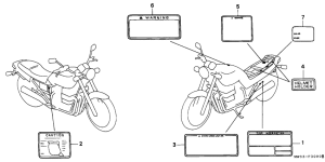 CB250 Лейбл предостережения