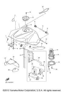 YZF-R6S Топливный бак
