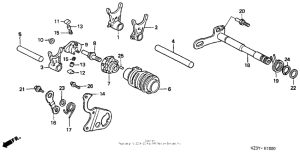 CR250R Вилка переключения передач