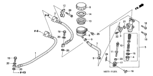 CBF500 (ABS) Задний тормозной цилиндр