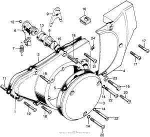 SL175 Крышка картера левая