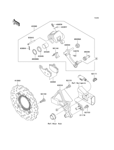 EX650 Задний тормоз