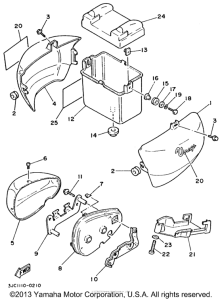 XV535EC Боковые обтекатели