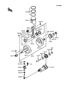 KMX200 Crankshaft / piston