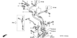 VFR800 Передние тормозные трубки