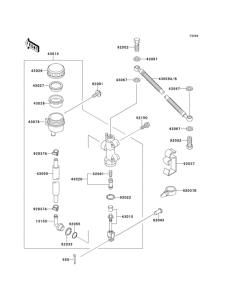 EX250 Задний торм цилиндр