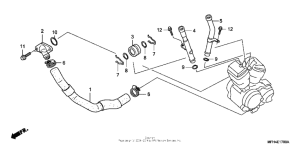 VT600C Патрубки охлаждения
