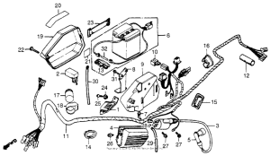 NC50 Wire harness + battery + ignition coil + right sid...