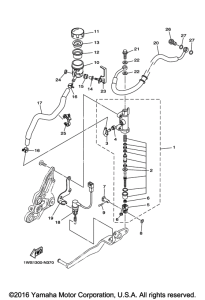 FZ07 Задний торм цилиндр