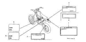 XR80R Лейбл предостережения