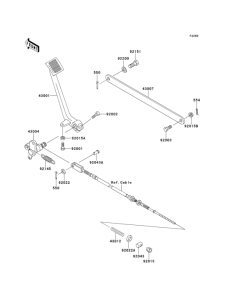 VN250 Педаль тормоза
