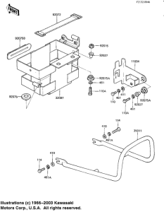 KZ250 Battery case / electro bracket