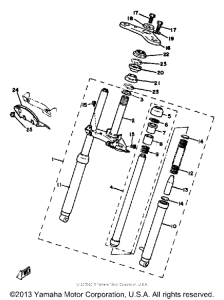 PW50J Передняя вилка