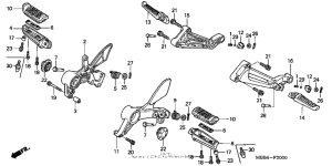 VTR1000F Подножки