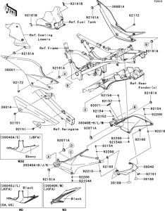 EX250 Side covers / chain cover(1 / 2)