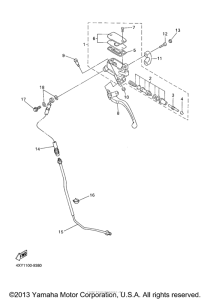 XVZ1300TFM Главный тормозной цилиндр