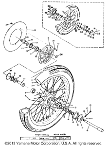 TX650 Переднее колесо