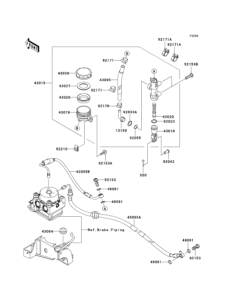 EX400 Задний торм цилиндр