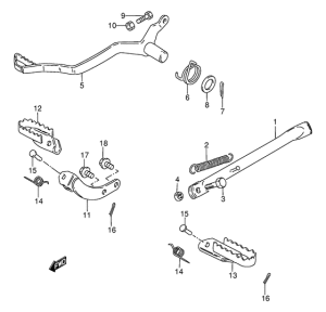 DS80 Prop stand - brake pedal