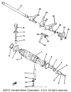 XS1100E Shift cam-shift fork
