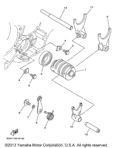 YZ125K1 Копирный вал