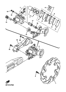 WR250X Задний суппорт