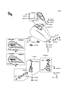 VN1500 Топливный бак