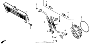 CB650SC Oil cooler + oil pipe