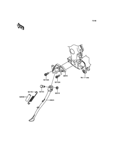 ZX1400 Подножка