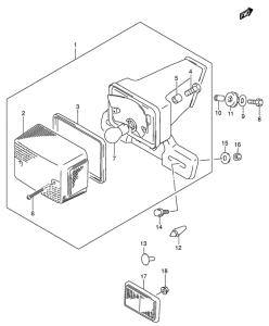 DR200 Задний комбинированный сигнал