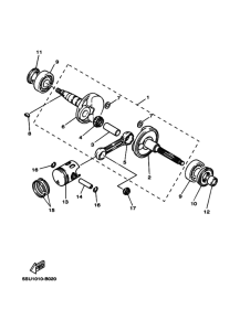 YL50 Коленчатый вал и поршень
