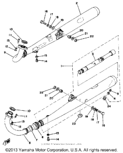 RD400E Выхлопная система