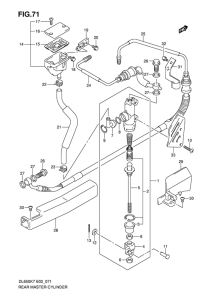 DL650 (ABS) Задний тормозной цилиндр