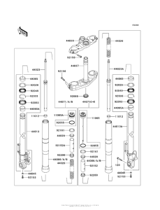 KLE650 Передняя вилка