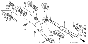 XR250R Глушитель