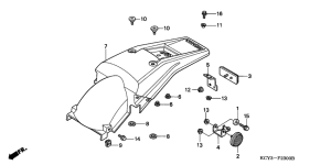 XR400R Заднее крыло