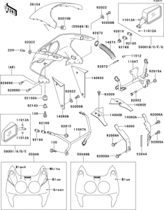 ZX750 Cowling(1 / 2)(zx750-j1)